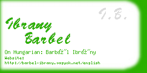 ibrany barbel business card